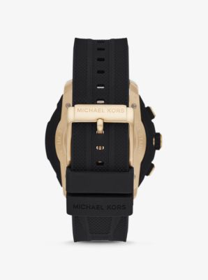 Oversized Kyle Gold-Tone and Silicone Watch