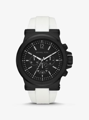 Oversized Dylan Black-Tone and Silicone Watch | Michael Kors