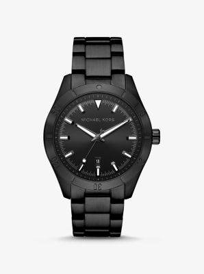 Oversized Layton Black Tone Watch Michael Kors