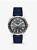 Oversized Layton Silver-Tone and Silicone Watch image number 0