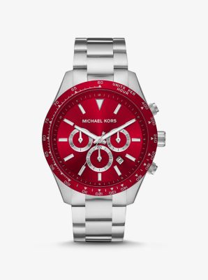 Michael kors watch on sale with red face