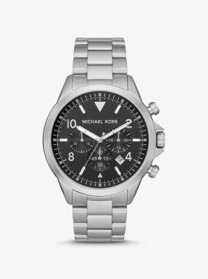 michael kors black and silver watch