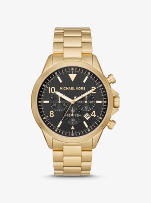 michael kors gold chronograph watch