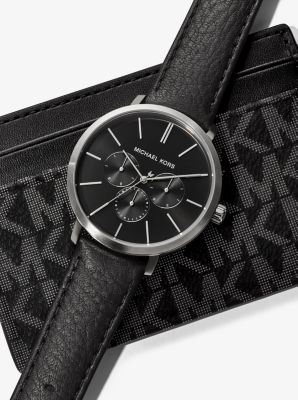 Blake Leather Watch and Logo Card Case Set