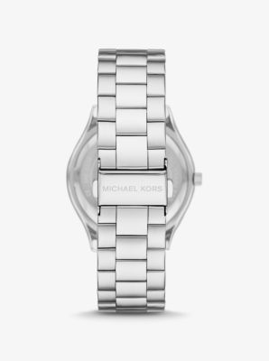 Oversized Slim Runway Silver Tone Watch Michael Kors