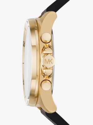 Reloj Brecken oversize en tono dorado con logotipo image number 1