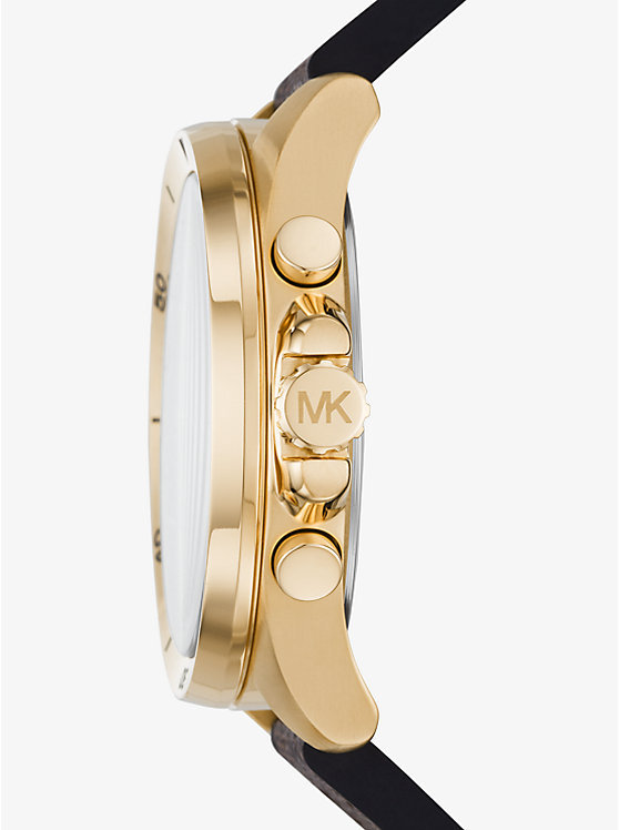 Oversized Brecken Logo and Gold-Tone Watch image number 1