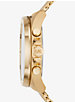 Montre Brecken surdimensionnée dorée à bracelet en maille image number 1