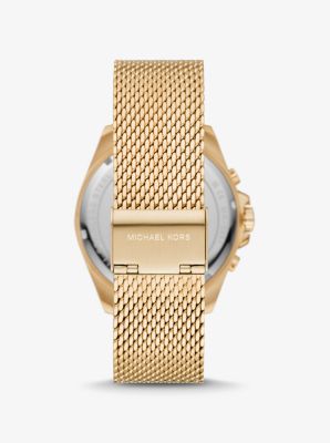 Oversized Brecken Gold Tone Mesh Watch Michael Kors Canada