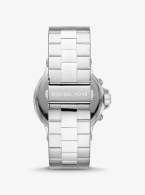 Übergroße Armbanduhr Dylan im Silberton mit Pavé image number 2