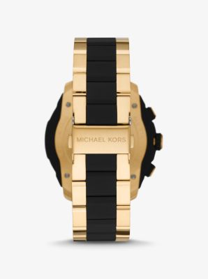 Oversized Kyle Gold-Tone and Silicone Watch