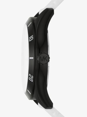 Oversized Layton Black-Tone and Silicone Watch image number 1