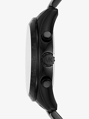 Oversized Layton Pavé Black-Tone Watch