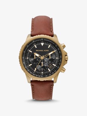 Oversized Cortlandt Leather and Antique Watch | Kors