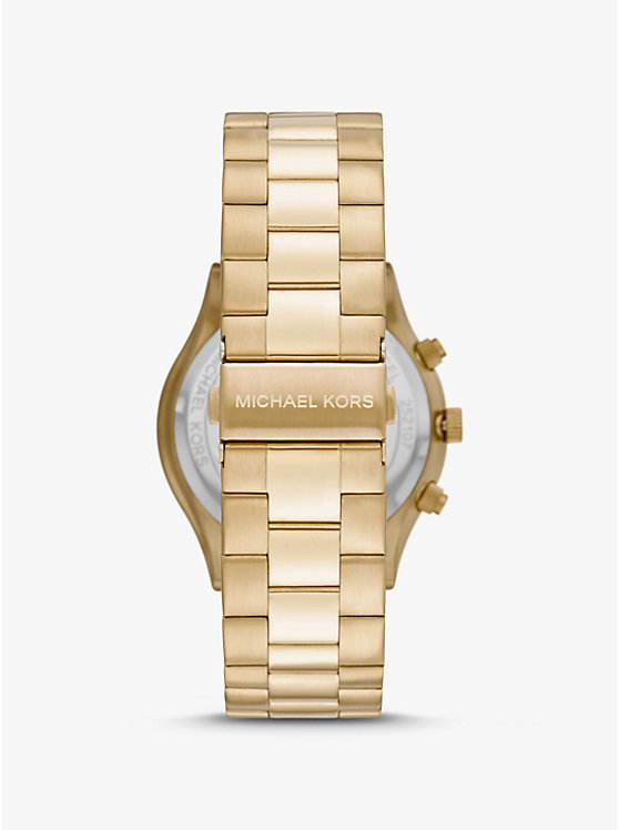 Oversized Slim Runway Gold-Tone Watch image number 2