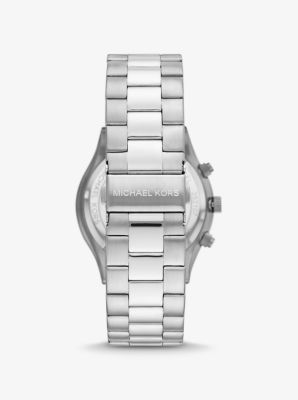 Oversized Slim Runway Pavé Silver-Tone Watch | Michael Kors Canada