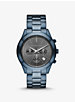 Oversized Slim Runway Blue-Tone Watch image number 0