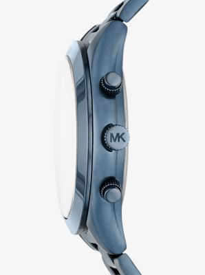 Oversized Slim Runway Blue-Tone Watch | Michael Kors Canada