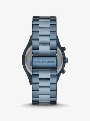 Oversized Slim Runway Blue-Tone Watch | Michael Kors Canada