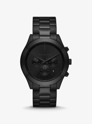 Mk Oversized Slim Runway Black-Tone Watch - Black - Michael Kors