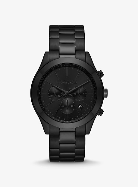 Slim Runway Black Stainless Steel Watch | Michael Kors