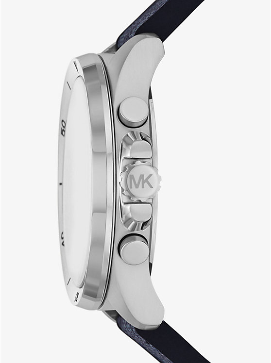 Oversized Brecken Logo and Silver-Tone Watch image number 1