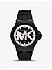 Oversized Dylan Black-Tone and Silicone Watch image number 0