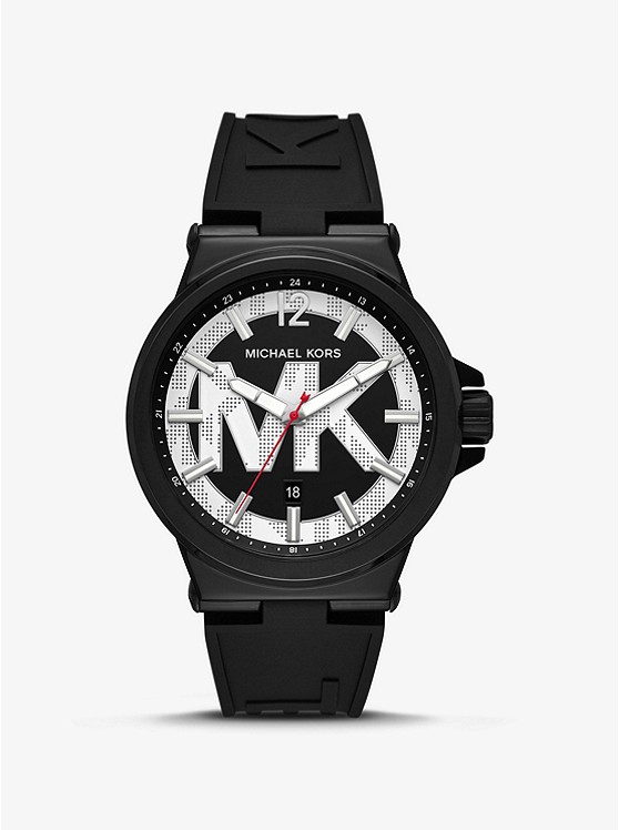 michaelkors.com | Oversized Dylan Black-Tone and Silicone Watch
