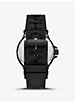 Oversized Dylan Black-Tone and Silicone Watch image number 2