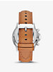 Oversized Cortlandt Leather and Silver-Tone Watch image number 2