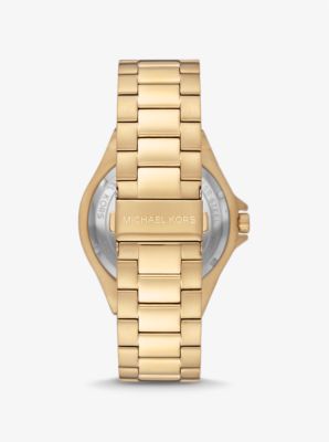 Montre à logo Lennox dorée surdimensionnée image number 2