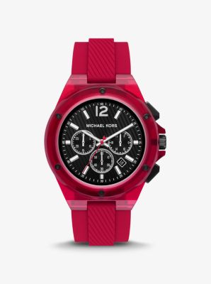 Micheal kors red watch new arrivals