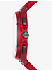 Oversized Lennox Red-Tone Silicone Watch image number 1