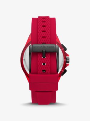 Michael kors 2025 red strap watch