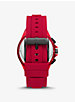 Oversized Lennox Red-Tone Silicone Watch image number 2