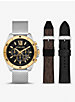 Oversized Brecken Two-Tone Mesh Watch Gift Set image number 0