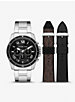 Oversized Alek Silver-Tone Watch Gift Set image number 0