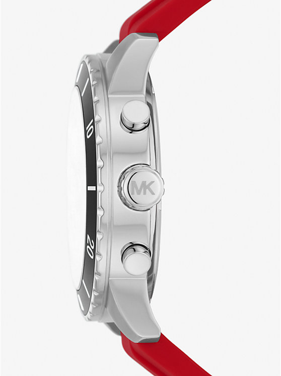 Montre Cunningham surdimensionnée argentée à bracelet en silicone image number 1
