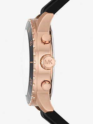 Oversized Cunningham Rose Gold-Tone and Silicone Watch