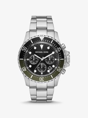 Oversized Silver-Tone Michael Everest Watch | Kors