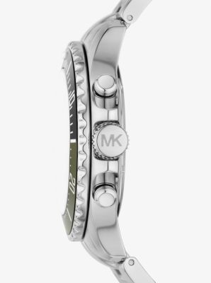 Silver-Tone Oversized Kors Watch Michael | Everest