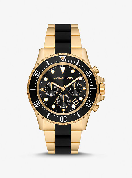 Oversized Everest Gold-tone And Silicone Watch | Michael Kors