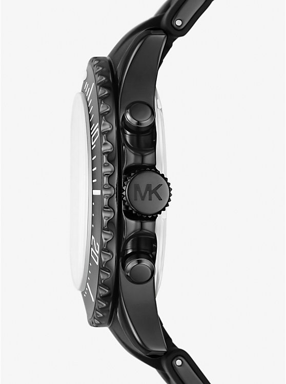 Oversized Everest Black-Tone and Silicone Watch image number 1
