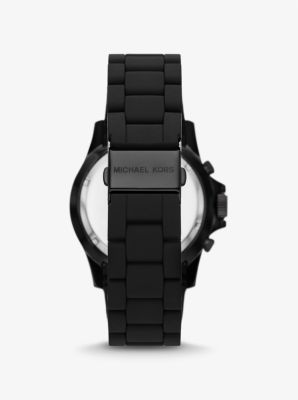 Übergroße Armbanduhr Everest in Schwarz mit Silikonarmband image number 2