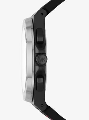 Oversized Lennox Stripe Silver-Tone Watch | Michael Kors [IL]