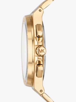 Oversized Lennox Pavé Gold-Tone Watch image number 1