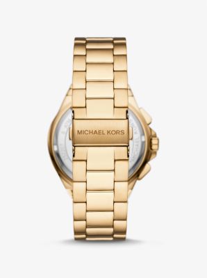 Oversized Lennox Pavé Gold-Tone Watch | Michael Kors