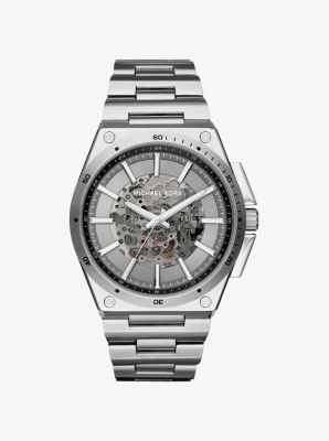 Wilder Automatic Silver Tone Watch Michael Kors