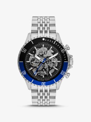 Dynamics deformation syndrom Oversized Bayville Silver-Tone Watch | Michael Kors