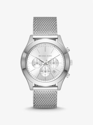 Michael kors runway watch on sale silver